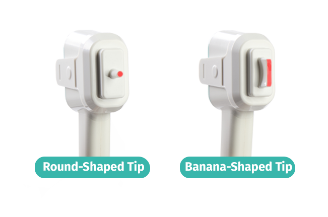Two specialized tips for handpiece